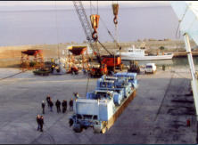 discharging landrig at Aveiro 